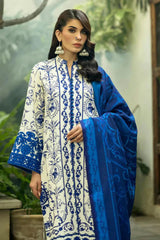 Unstitched 3 Pcs Digital Printed Lawn Suit with Printed Lawn Dupatta V424